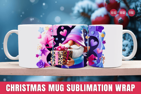 3D Christmas Mug Wrap Sublimation Design Review