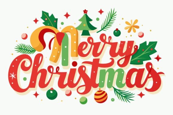 A Festive Merry Christmas Vector Illust Review