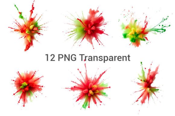 Christmas Colors Splash, Clipart: Elevating Illustrations
