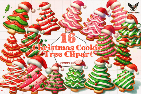Christmas Cookie Tree Clipart PNG: Illustrations