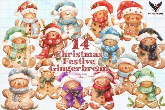 Christmas Festive Gingerbread Man Illustrations Review
