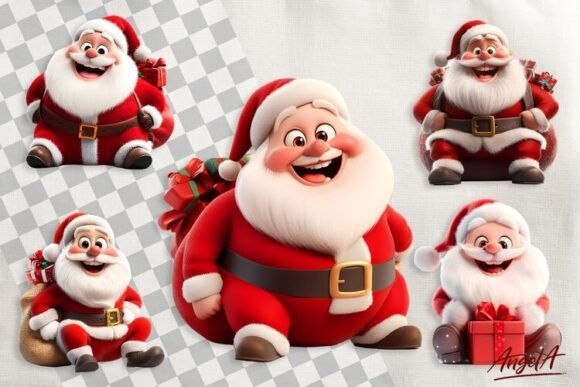 Christmas Santa Clipart: Illustrations for Branding