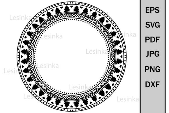 Festive Christmas Frame: Scandinavia Illustrations
