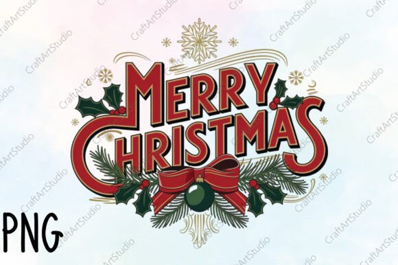 Merry Christmas PNG Clipart for Illustrations