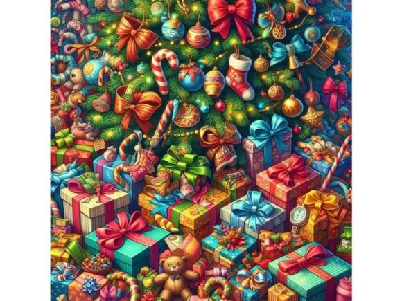 Playful Christmas Presents: Festive Illustrations