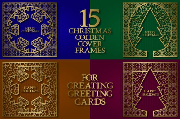 Review: 15 Christmas Golden Frames for Embroidery