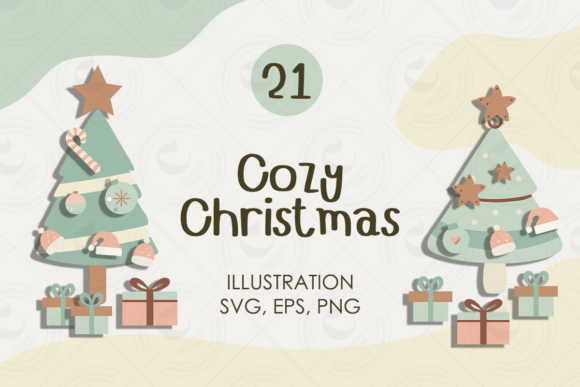 Soft Pastel Christmas Illustrations Review