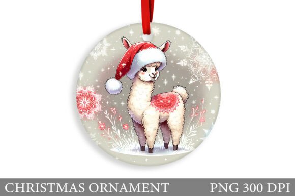 Winter Lama Ornament Illustrations Review